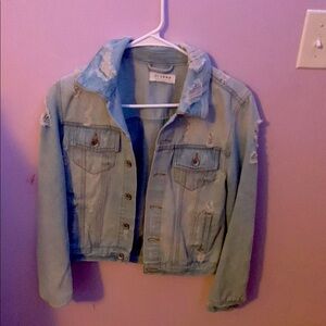 Distressed Light Blue Denim Jacket